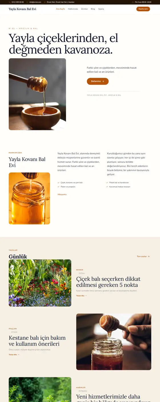 Yayla Kovanı Bal Evi demo ekran görüntüsü