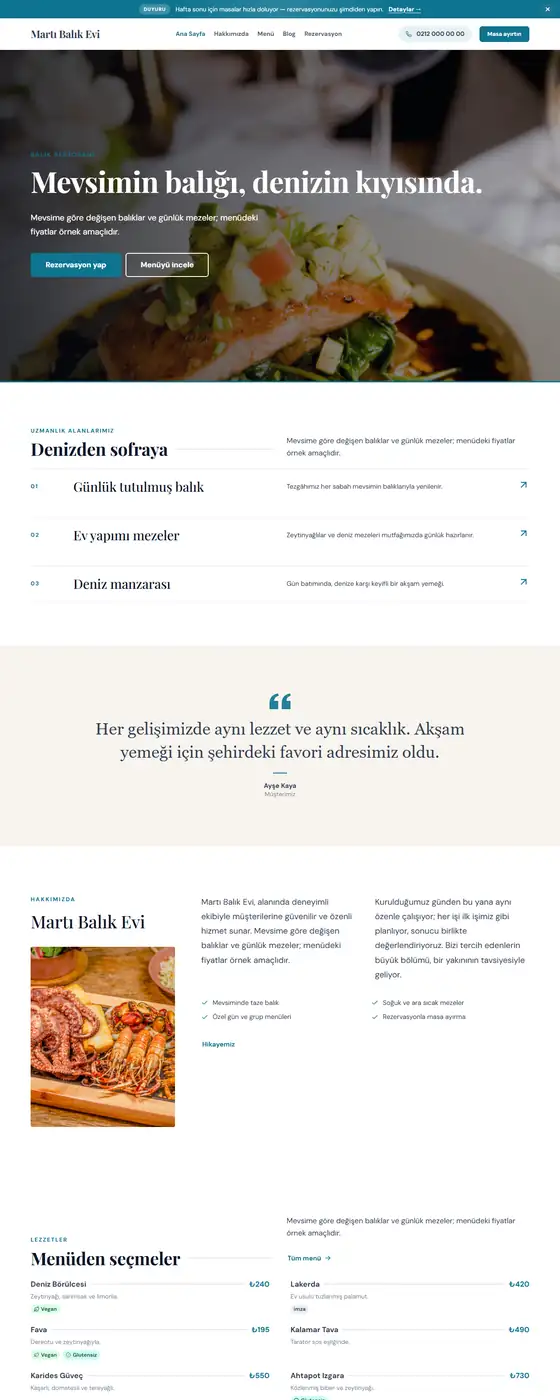 Martı Balık Evi demo ekran görüntüsü