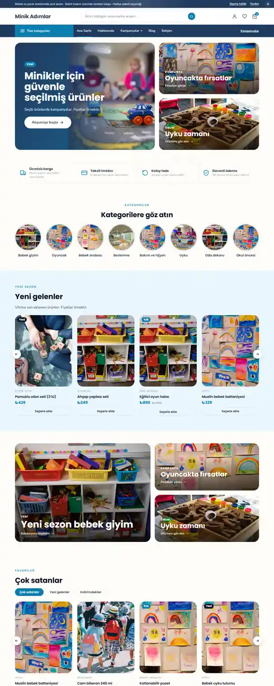 Minik Adımlar demo ekran görüntüsü