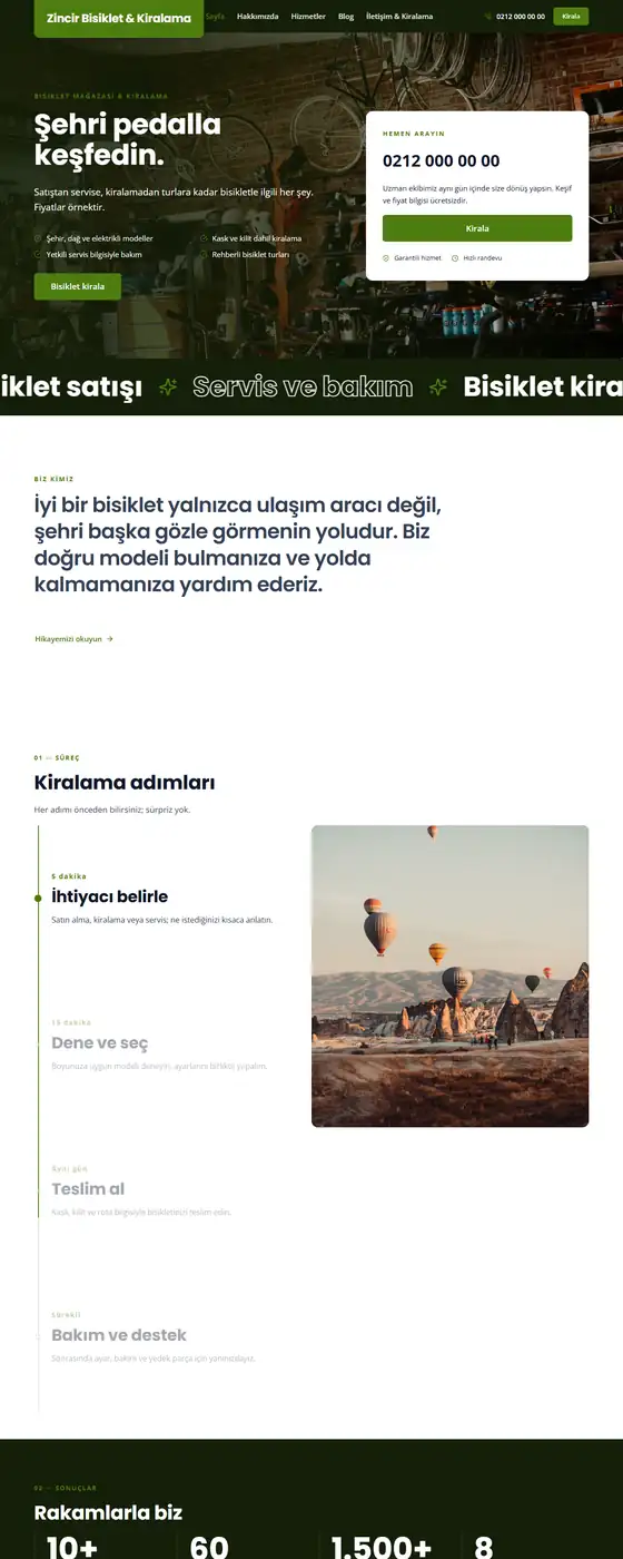 Zincir Bisiklet & Kiralama demo ekran görüntüsü
