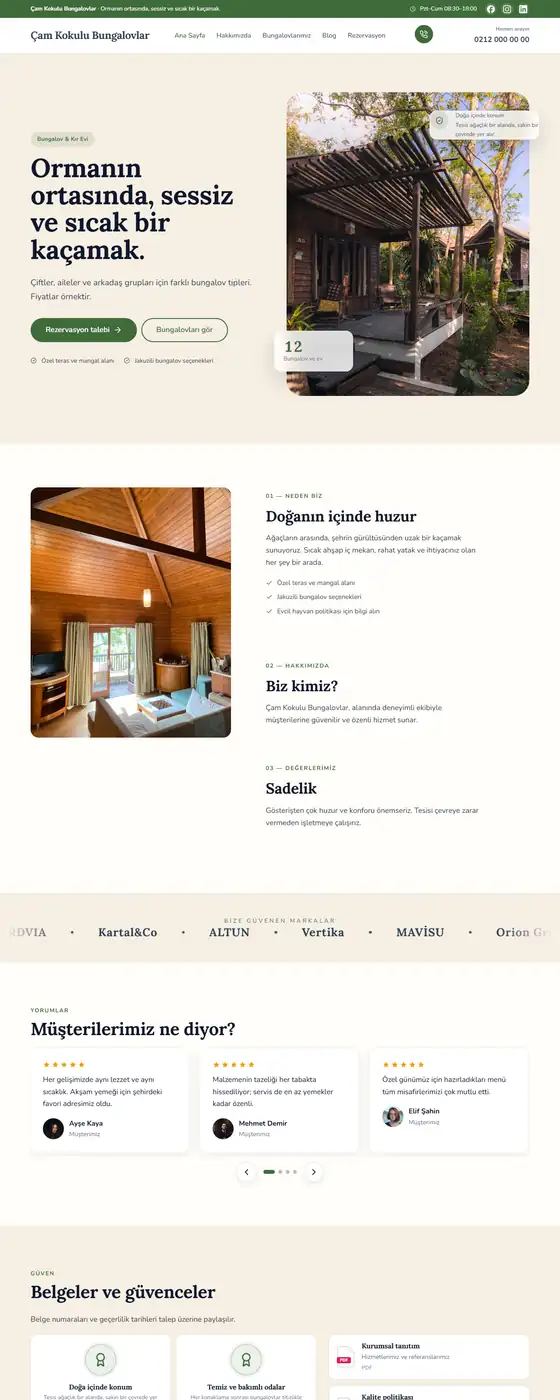 Çam Kokulu Bungalovlar demo ekran görüntüsü