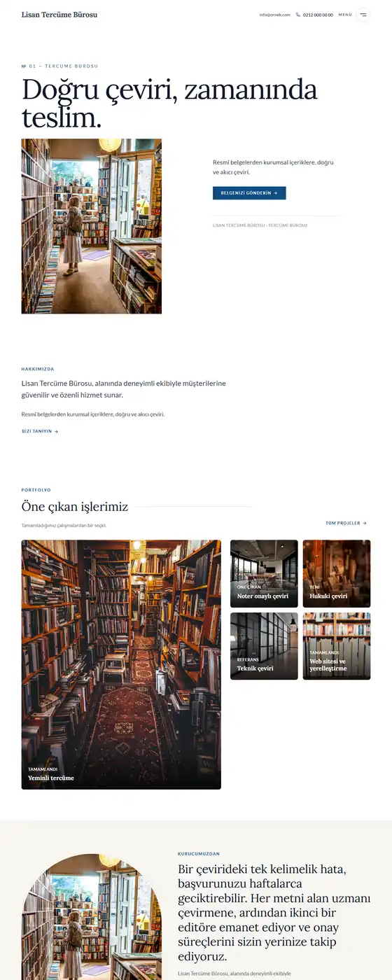 Lisan Tercüme Bürosu demo ekran görüntüsü