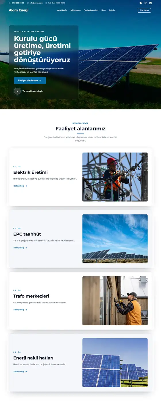 Akım Enerji demo ekran görüntüsü