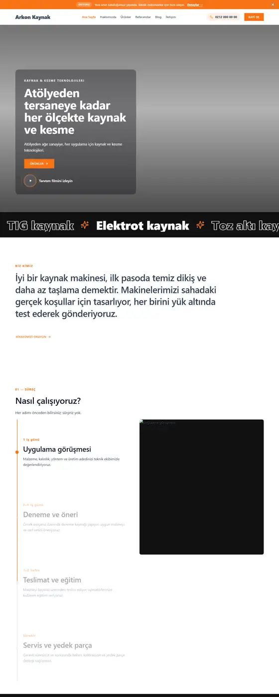 Arkon Kaynak demo ekran görüntüsü