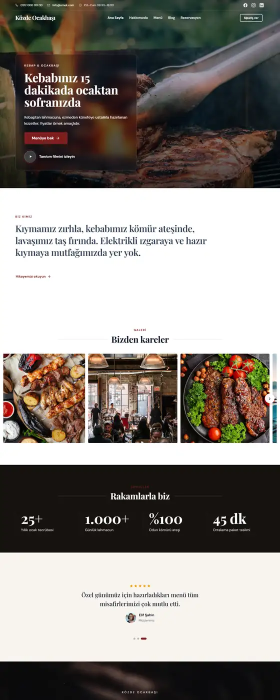 Közde Ocakbaşı demo ekran görüntüsü