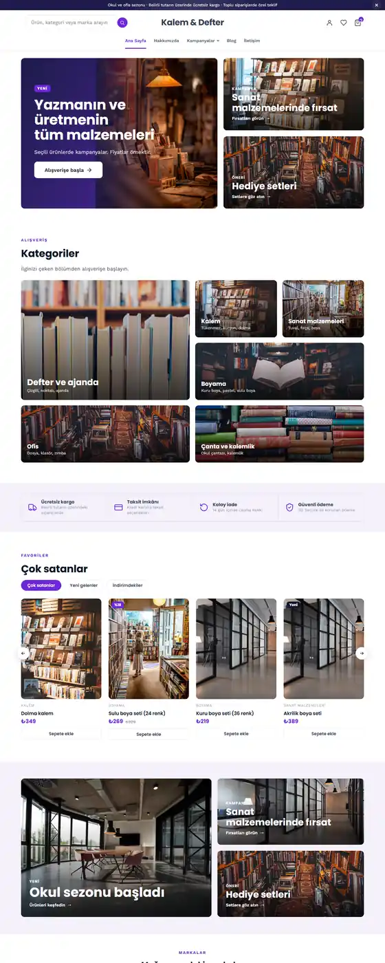 Kalem & Defter demo ekran görüntüsü