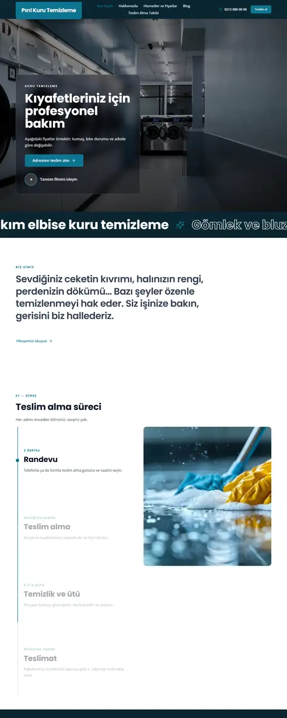 Pırıl Kuru Temizleme demo ekran görüntüsü