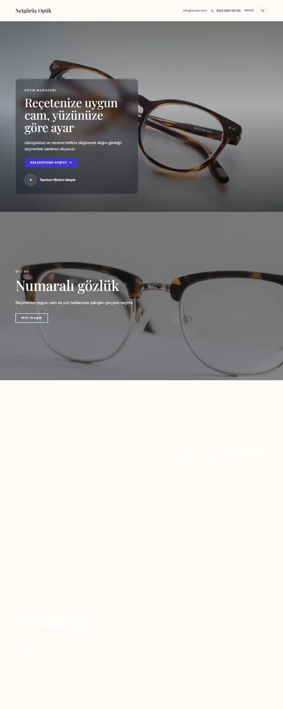 Netgörüş Optik demo ekran görüntüsü