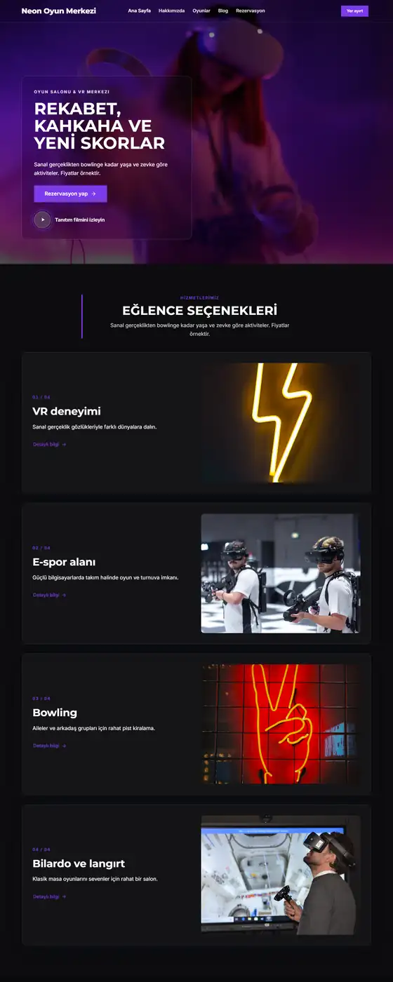 Neon Oyun Merkezi demo ekran görüntüsü