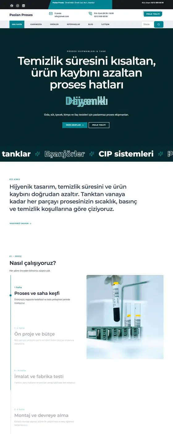 Paslan Proses demo ekran görüntüsü