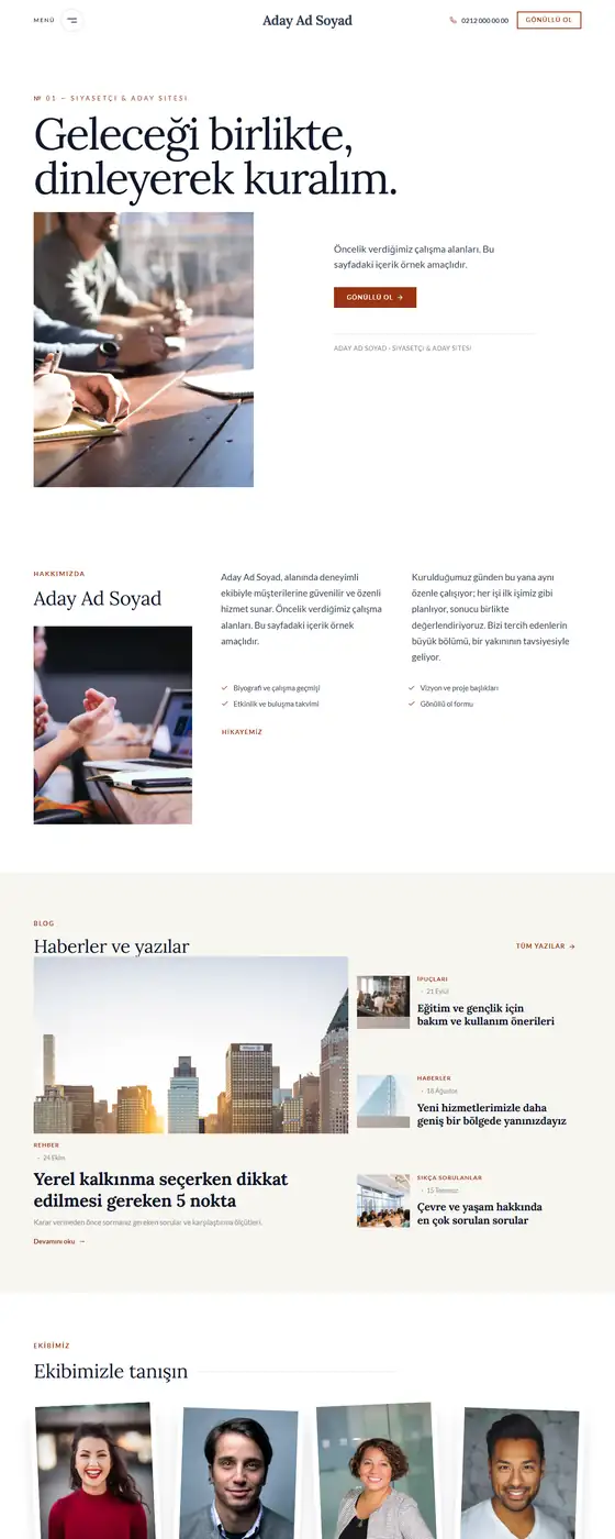 Aday Ad Soyad demo ekran görüntüsü