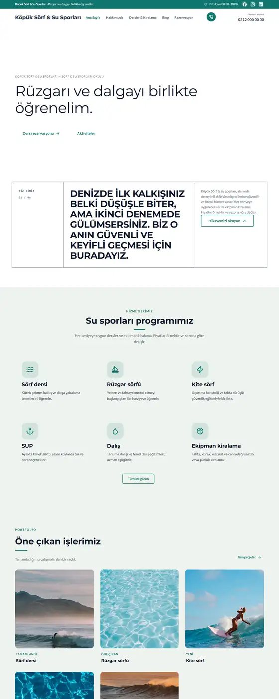Köpük Sörf & Su Sporları demo ekran görüntüsü