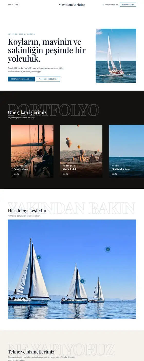 Mavi Rota Yachting demo ekran görüntüsü