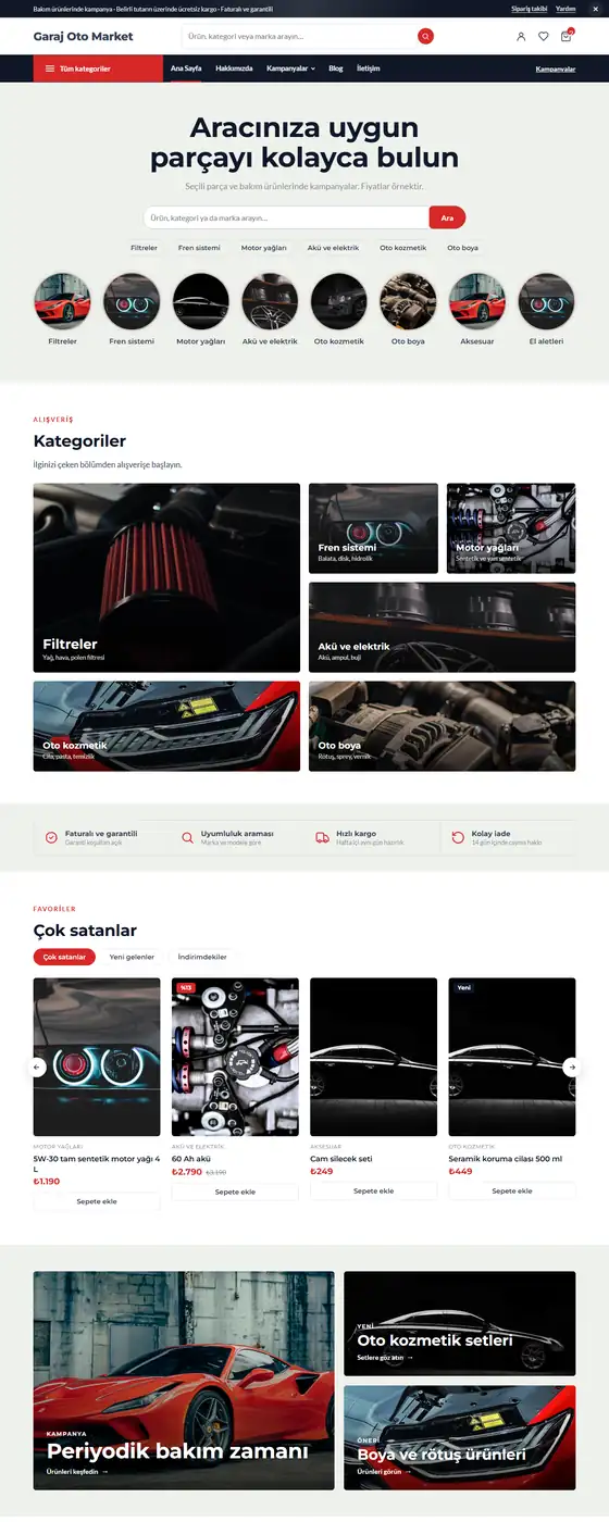 Garaj Oto Market demo ekran görüntüsü